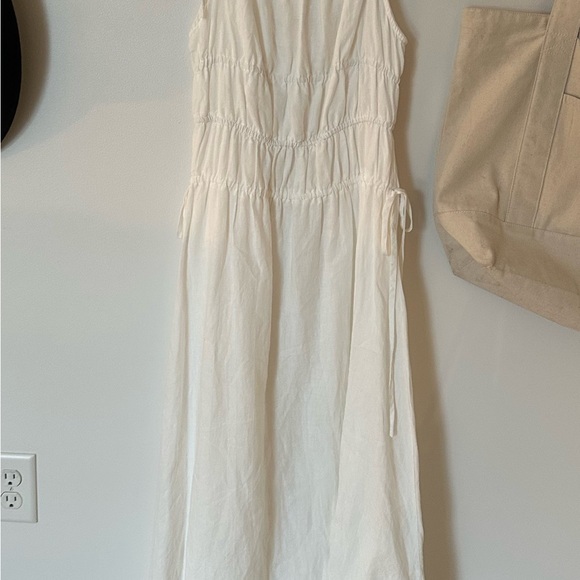 Solaí The Label Dresses & Skirts - White Line Tie Strap Dress - Solai the Label